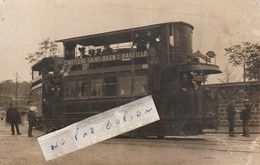 Tramway CIMETIERE SAINT-OUEN - BASTILLE  ( Carte Photo )   Rare En L'état ( écrite De Saint-Ouen ) - Transport Urbain En Surface