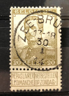 België, 1912, Nr 112, Gestempeld ZEE-BRUGGE - 1912 Pellens