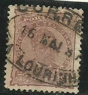 Portugal 1882/3 D.Luiz Frente 25rs Castanho Usado - Gebruikt