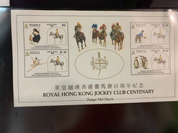 Hong Kong Stamp Jockey Club Horse Race Nurse Penguin Wheelchair MNH - Entiers Postaux