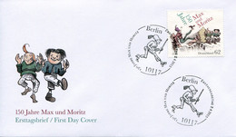 Germany Deutschland FDC Mi# 3146 - Wilhelm Busch, Cartoonist, Max And Moritz - FDC: Enveloppes