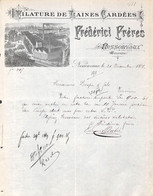 Nessonvaux 1889 - Filature De Laines Cardées Frédérici Frères Superbe Litho - 1800 – 1899