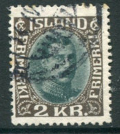 ICELAND 1931 Christian X Definitives  2 Kr. Used.  Michel 166 - Gebraucht