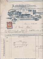 SLOVENIA  1910 AUSTRIA  A. JURZA & SOHNE PETTAU PTUJ Nice Bill Document - Austria