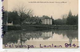 - St - SULPICE Les Feuilles - ( Hte-Vienne ), Chateau De MONDON, Etang, épaisse,   Non écrite, TTBE, Scans. - Saint Sulpice Les Feuilles