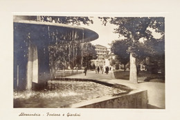 Cartolina - Alessandria - Fontana E Giardini - 1950 Ca. - Alessandria