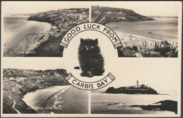 Good Luck From Carbis Bay, Cornwall, C.1950s - Valentine's RP Postcard - St.Ives