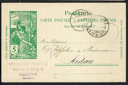 SUISSE 1900: CP Entier De 10c "25ème Anniversaire De L' U.P.U." De Genève Pour Nidau (BE) Avec CAD, Var. "trait Blanc" - Ganzsachen