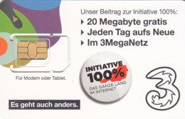 AUSTRIA - 3 Initiative 100%, GSM Card , Mint - Oesterreich