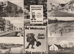 D-21614 Buxtehude - Alte Ansichten - Hauptstraße - Cars - Schwimmbad - Freibad - Hochhaus - Buxtehude