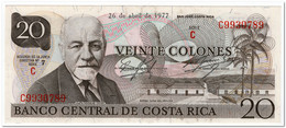 COSTA RICA,20 COLONES,1977,P.238b,XF+ - Costa Rica