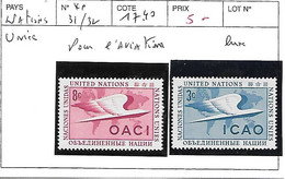 NATIONS UNIES N° 31/32 ** - Airmail