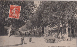 CPA- D2-ALGERIE- BLIDA- Avenue De La Gare-chareton-arbres-belle Animation- - Blida