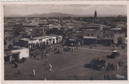 CPA- D2- MAROC-MARRAKECH -panorama-voitures-belle Animation - Marrakech