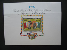 Côte D'Ivoire Bloc Feuillet  neuf   N° BF 9  à Voir  1978   Valéry Giscard D'Estaing - Ivory Coast (1960-...)