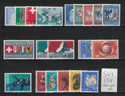 Suisse - Switzerland - Schweiz - Année Complète 1965 Neuve SANS Charnière - Jahrgang 1965 Falzlos - Nuovi