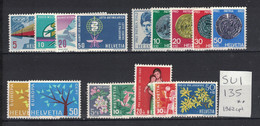 Suisse - Switzerland - Schweiz - Année Complète 1962 Neuve SANS Charnière - Jahrgang 1962 Falzlos - Nuovi