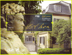 Portugal 2020 -  Beethoven, 1770-1827  Minisheet (125 X 95mm) -MNH- - Unused Stamps