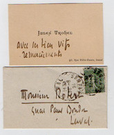 VP19.547 - LAVAL 1924 - Enveloppe & Carte De Visite De Mr Jules TROHEL ( Poète ) Avec Deux Lignes Manuscrites - Cartes De Visite