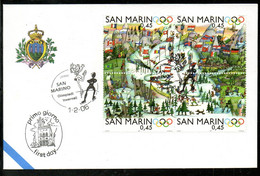 SAINT MARIN. Timbres De 2006 Sur Enveloppe 1er Jour. J.O. De Turin. - Inverno2006: Torino