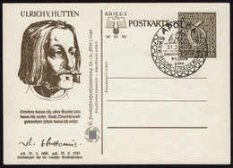 Postkarte Ganzsache Ulrich Von Hutten 1940 Sonderstempel Apolda - Lettres & Documents