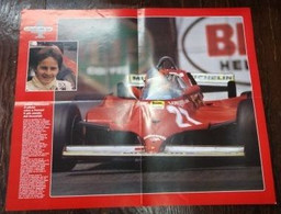 Ferrari F 1 Manifesto Gilles Villeneuve + Libretto Anno 1988 Edito Gazzetta Dello Sport Cars Racing F 1 Vol.4 - Automobile - F1