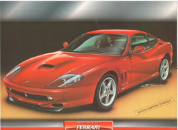 Ferrari F 550 Maranello Scheda Campione Pubblicità 1996 Advertising  Publicité Werbung - Automobile - F1