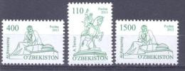 2013. Uzbekistan, Definitives, Monuments, 3v, Mint/** - Usbekistan