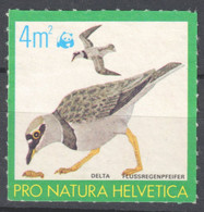 WWF Bird Plover / Switzerland PRO NATURA HELVETICA / Charity LABEL CINDERELLA VIGNETTE - Flussregenpfeifer - Usados