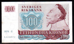 659-Suède 100 Kronor 1976G N838 - Svezia