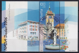MiNr. 1978 - 1979 (Block 41) Schweiz2006, 7. Sept. Blockausgabe: Nationale Briefmarkenausstellung NABA ’06, Baden - Blocs & Feuillets