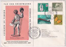 Schweiz - Illustrierter Brief  - 1957 Tag Der Briefmarke / Journée Nationale Du Timbre - BASEL - Giornata Del Francobollo