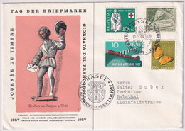 Schweiz - Illustrierter Brief  - 1957 Tag Der Briefmarke / Journée Nationale Du Timbre - BASEL - Journée Du Timbre