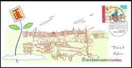 CS/HK° - Luxembourg Ville - 125 Ans UTL - SIGNÉ/GETEKEND: Frédéric Thiry - NUMÉROTÉ/GENUMERD - Commemoration Cards