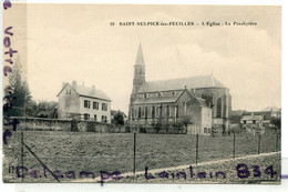 - 19 - SAINT SULPICE Les Feuilles - ( Hte-Vienne ), L'Eglise, Le Presbytére, Non écrite, TTBE, Scans. - Saint Sulpice Les Feuilles