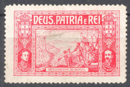 Descoberta Do Brasil Discovery BRAZIL PORTUGAL King Dom Miguel Label Cinderella Vignette DEAUS PATRIE E REI - Boat Palm - Otros & Sin Clasificación