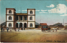 PC EGYPT, ISMAILIA, THE STATION, Vintage Postcard (b39466) - Ismailia