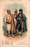 Cpa Avec Publicité Au Dos Collection De La Musculosine Byla Costume Espagne Spain Spagna B.Etat - Sonstige & Ohne Zuordnung