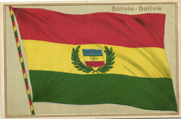 PC FLAG, BOLIVIA - BOLIVIE, Vintage EMBOSSED Postcard (b38654) - Bolivie