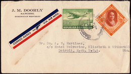 DOMINICAN REPUBLIC 1940 AM COVER With Sc#C12 & #360 To USA  @D8237 - Dominicaine (République)