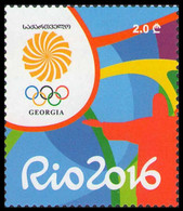 Olympische Spelen 2016 , Georgie - Zegel Postfris - Summer 2016: Rio De Janeiro