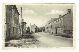 86 VIENNE SAINT JULIEN L'ARS La Rue Principale Et Route De Poitiers Plan Peu Courant - Saint Julien L'Ars