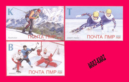 TRANSNISTRIA 2022 Sports Sport Olympics Olympic Games Beijing China Skiing Biathlon Skating Short Track Hockey 3v Imperf - Invierno 2022 : Pekín