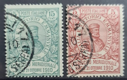 ITALY / ITALIA 1910 - Canceled - Sc# 117, 118 - Oblitérés