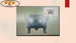 O) 2003 CHINA, BRONZE OBJECT, VESSEL, IRON FOOTED TRIPOD OF THE KING OF ZHONGSHAN, MAXIMUM CARD XF - Cartes-maximum