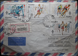 Enveloppe Par Avion De Pologne, Utilisée En 1985 - Used Stamps