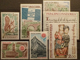 3331 - 1978 - ANDORRE FR. - ANNEE 1978 COMPLETE - N°267 à 273 NEUFS** - Cote (2020) : 33,30 € - Années Complètes