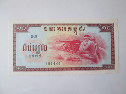 Cambodia 10 Riels 1975 AUNC Pol Pot/Khmer Rouge Regime,see Pictures - Cambodia