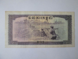 Cambodia 50 Riels 1975 Pol Pot/Khmer Rouge Regime,see Pictures - Cambodja