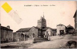 * SAINT ALBAN Sur LIMAGNOLE L'église La Fontaine La Poste - Saint Alban Sur Limagnole
